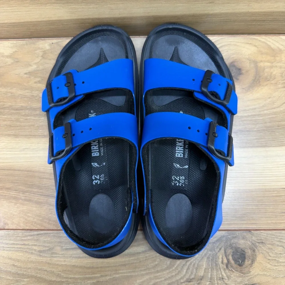 Birkenstock Mogami Milano Sandals Kids Boys 1 EU 32 Blue Casual Summer Travel